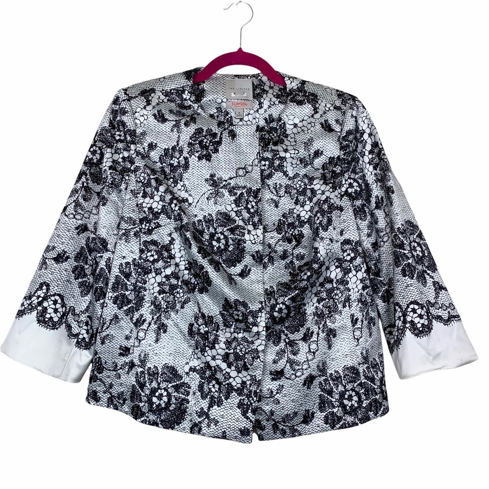 The Limited Scandal Collection Lace Print Blazer M